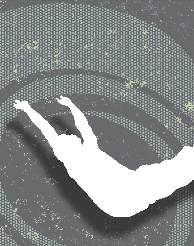 Graphic of someone falling
